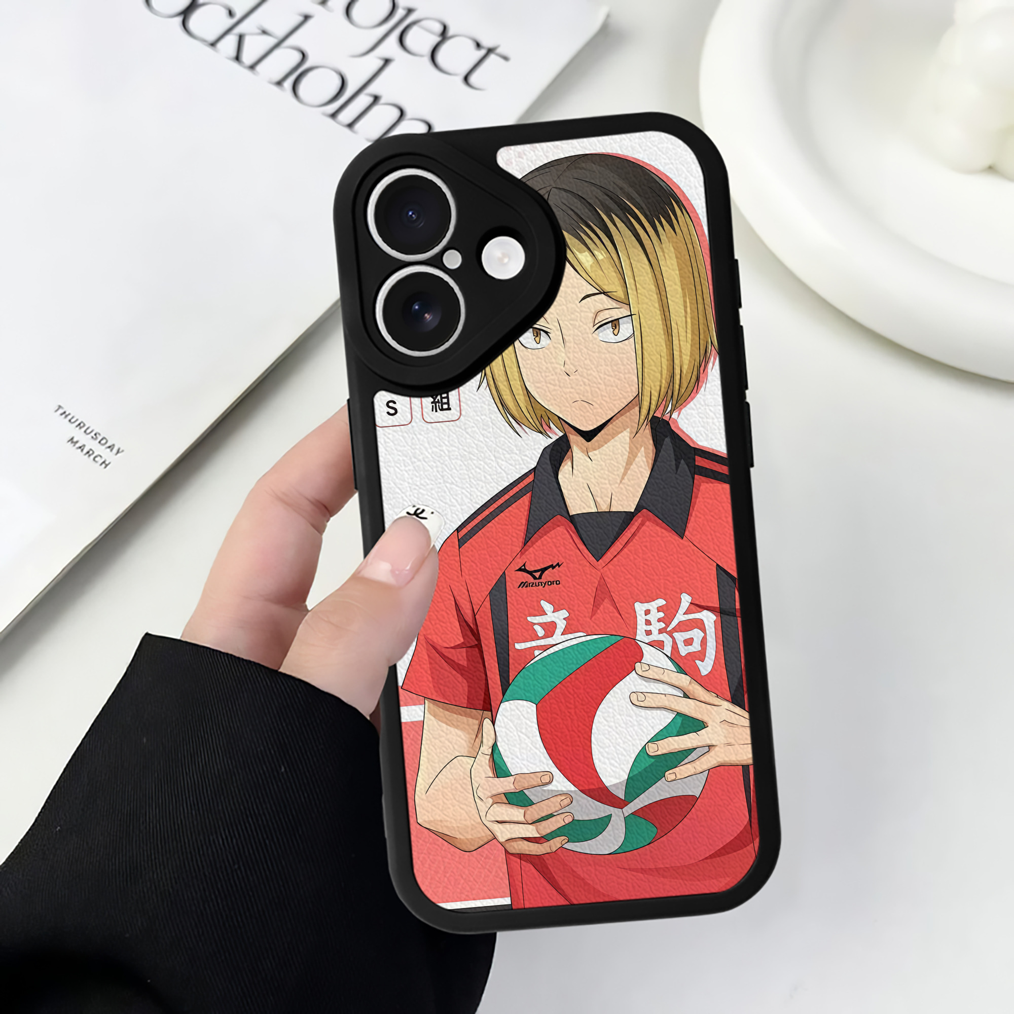 （画像用） ハイキュー!! Haikyu!! 【iPhone 16シリーズ対応】シリコンスマホケース（レザー調） 材質：シリコン